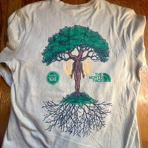 The North Face Men's Beige Long Sleeve Tee - Picture 5 of 6